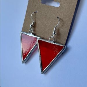 Hand made stained glass earrings